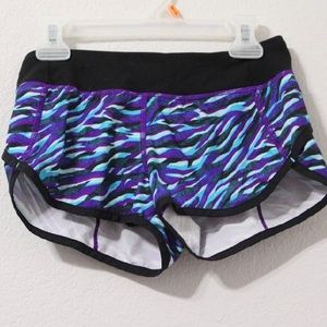 Ivivva athletic shorts with zebra pattern